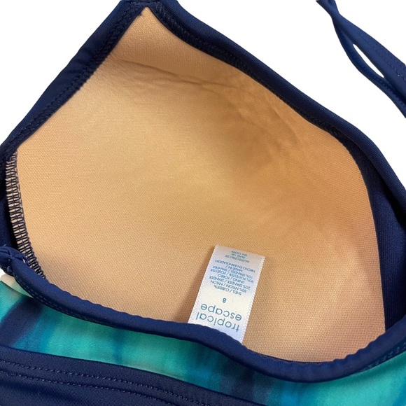 Tropical escape size 8 tankini top bathing suit top - Picture 8 of 9